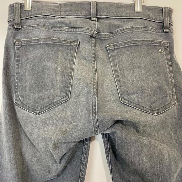 Rag & Bone Women's Button Fly Skinny Leg Jean Black Size 32 FLAW Classic Dark - Picture 9 of 10